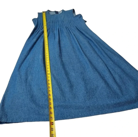 Neiman Marcus Denim Maxi Dress Size 6 - Picture 5 of 11